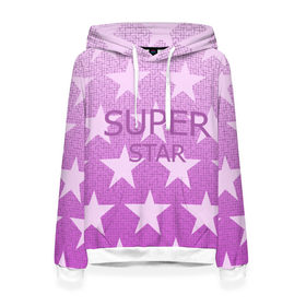 Женская толстовка 3D с принтом I am Super Star в городе Новоалтайск, 100% полиэстер  | двухслойный капюшон со шнурком для регулировки, мягкие манжеты на рукавах и по низу толстовки, спереди карман-кенгуру с мягким внутренним слоем. | star | stars | super | super star | звезда | звезды | знаменитости | знаменитость | лучший | супер | суперзвезда