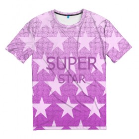 Мужская футболка 3D с принтом I am Super Star в городе Новоалтайск, 100% полиэфир | прямой крой, круглый вырез горловины, длина до линии бедер | star | stars | super | super star | звезда | звезды | знаменитости | знаменитость | лучший | супер | суперзвезда