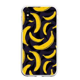 Чехол для iPhone XS Max матовый с принтом Бананы в городе Новоалтайск, Силикон | Область печати: задняя сторона чехла, без боковых панелей | bananas | food. vegan | fruit | yellow | бананы | веган | еда | желтый | фрукты