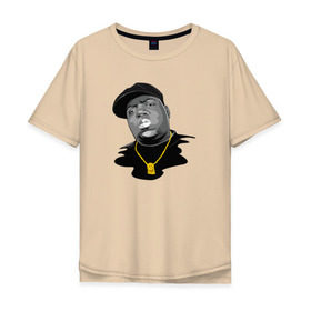 Мужская футболка хлопок Oversize с принтом The Notorious B.I.G. в городе Новоалтайск, 100% хлопок | свободный крой, круглый ворот, “спинка” длиннее передней части | 2pac | 90 | big | gangsters | legend | notorious | old school | rap | рэп