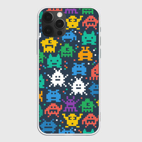 Чехол для iPhone 12 Pro Max с принтом Монстры пиксели в городе Новоалтайск, Силикон |  | camo | camouflage | game | halloween | minecraft | pacman | pixel | space invaders | игра | камуфляж | классика | майнкрафт | монстры | пиксели | пиксель | хэллоуин