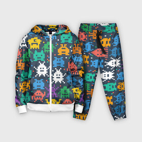 Детский костюм 3D с принтом Монстры пиксели в городе Новоалтайск,  |  | camo | camouflage | game | halloween | minecraft | pacman | pixel | space invaders | игра | камуфляж | классика | майнкрафт | монстры | пиксели | пиксель | хэллоуин