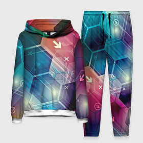 Мужской костюм 3D (с толстовкой) с принтом Hi tech в городе Новоалтайск,  |  | html | коды | нано | программный код | синий | хайтек