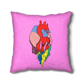 Подушка 3D с принтом Heart в городе Новоалтайск, наволочка – 100% полиэстер, наполнитель – холлофайбер (легкий наполнитель, не вызывает аллергию). | состоит из подушки и наволочки. Наволочка на молнии, легко снимается для стирки | 21 pilots | twenty one pilots