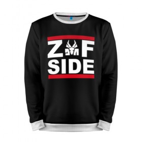 Мужской свитшот 3D с принтом Z Side в городе Новоалтайск, 100% полиэстер с мягким внутренним слоем | круглый вырез горловины, мягкая резинка на манжетах и поясе, свободная посадка по фигуре | Тематика изображения на принте: die antwoord | ninja | yolandi