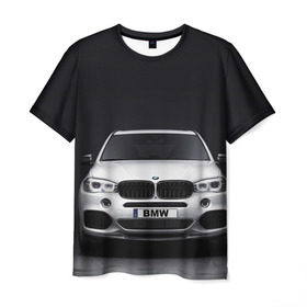 Мужская футболка 3D с принтом BMW X5 в городе Новоалтайск, 100% полиэфир | прямой крой, круглый вырез горловины, длина до линии бедер | bmw | x3 x4 x5 x6 x7 x8 | авто | автомобиль | блатная | бмв | бумер | бэха | иномарка | концерн | красивая | крутая | марка немецкая | машина | пацанский таз | прикольная | тачила | тачка
