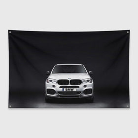 Флаг-баннер с принтом BMW X5 в городе Новоалтайск, 100% полиэстер | размер 67 х 109 см, плотность ткани — 95 г/м2; по краям флага есть четыре люверса для крепления | bmw | x3 x4 x5 x6 x7 x8 | авто | автомобиль | блатная | бмв | бумер | бэха | иномарка | концерн | красивая | крутая | марка немецкая | машина | пацанский таз | прикольная | тачила | тачка