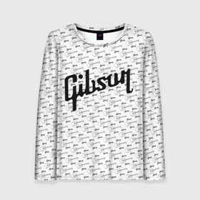 Женский лонгслив 3D с принтом Gibson в городе Новоалтайск, 100% полиэстер | длинные рукава, круглый вырез горловины, полуприлегающий силуэт | fender | gibson | guitar | ibanez | music | rock | гитара | музыка | рок