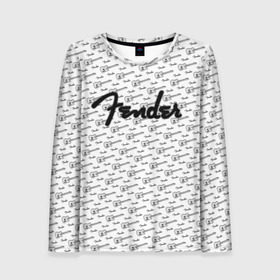 Женский лонгслив 3D с принтом Fender в городе Новоалтайск, 100% полиэстер | длинные рукава, круглый вырез горловины, полуприлегающий силуэт | fender | gibson | guitar | ibanez | music | rock | гитара | музыка | рок