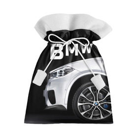 Подарочный 3D мешок с принтом BMW белая в городе Новоалтайск, 100% полиэстер | Размер: 29*39 см | bmw | x3 x4 x5 x6 x7 x8 | авто | автомобиль | блатная | бмв | бумер | бэха | иномарка | концерн | красивая | крутая | марка немецкая | машина | пацанский таз | прикольная | тачила | тачка