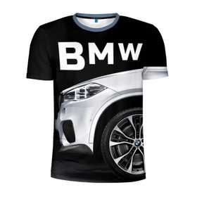 Мужская футболка 3D спортивная с принтом BMW белая в городе Новоалтайск, 100% полиэстер с улучшенными характеристиками | приталенный силуэт, круглая горловина, широкие плечи, сужается к линии бедра | bmw | x3 x4 x5 x6 x7 x8 | авто | автомобиль | блатная | бмв | бумер | бэха | иномарка | концерн | красивая | крутая | марка немецкая | машина | пацанский таз | прикольная | тачила | тачка
