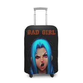 Чехол для чемодана 3D с принтом Bad Girl в городе Новоалтайск, 86% полиэфир, 14% спандекс | двустороннее нанесение принта, прорези для ручек и колес | 3d | girl | девушка | прикольные | рок | синие волосы | скандалистка | эмо
