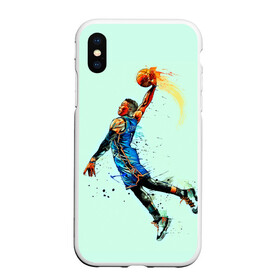 Чехол для iPhone XS Max матовый с принтом Russell Westbrook в городе Новоалтайск, Силикон | Область печати: задняя сторона чехла, без боковых панелей | Тематика изображения на принте: basketball | nba | oklahoma city | russell westbrook | thunder | арт | баскетбол | картинка | краски | оклахома сити | прикольные | рассел уэстбрук | рисунок | спорт | тандер | цветные | яркие