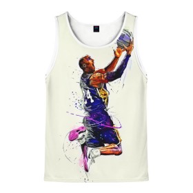 Мужская майка 3D с принтом Kobe Bryant в городе Новоалтайск, 100% полиэстер | круглая горловина, приталенный силуэт, длина до линии бедра. Пройма и горловина окантованы тонкой бейкой | basketball | kobe bryant | lakers | los angeles | nba | арт | баскетбол | другие | картинка | кобе брайант | коби брайант | краски | лейкерс | лос анджелес | нба | прикольные | рисунок | спорт | цветные | яркие