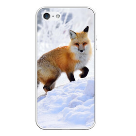 Чехол для iPhone 5/5S матовый с принтом Гора в городе Новоалтайск, Силикон | Область печати: задняя сторона чехла, без боковых панелей | Тематика изображения на принте: fox | red | лиса | лисенок | рыжая