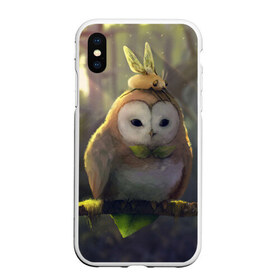 Чехол для iPhone XS Max матовый Волшебная Сова: в городе Новоалтайск, Силикон | Область печати: задняя сторона чехла, без боковых панелей | owl | мудрость | птица | сова | филин