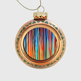 Стеклянный ёлочный шар с принтом Colored stripes в городе Новоалтайск, Стекло | Диаметр: 80 мм | 3d | colored stripes | абстракция | другие | картинка | краски | линии | отблеск | полосы | прикольные | радуга | свет | цветные | яркие