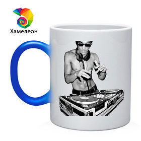 Кружка хамелеон с принтом Брюс Ли Dj в городе Новоалтайск, керамика | меняет цвет при нагревании, емкость 330 мл | брюс ли dj
