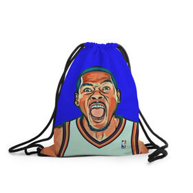 Рюкзак-мешок 3D с принтом Kevin Durant в городе Новоалтайск, 100% полиэстер | плотность ткани — 200 г/м2, размер — 35 х 45 см; лямки — толстые шнурки, застежка на шнуровке, без карманов и подкладки | nba | oklahoma city thunder | thunder oklahoma | баскетбол | игрок | кевин дюрант | нба | оклахома сити тандер | спорт | тандер