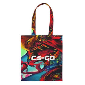 Сумка 3D повседневная с принтом CS GO-Hyper beast в городе Новоалтайск, 100% полиэстер | Плотность: 200 г/м2; Размер: 34×35 см; Высота лямок: 30 см | hyper beast | кс го | скоростной зверь