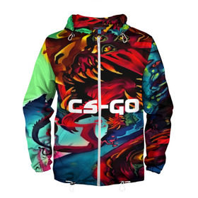 Мужская ветровка 3D с принтом CS GO-Hyper beast в городе Новоалтайск, 100% полиэстер | подол и капюшон оформлены резинкой с фиксаторами, два кармана без застежек по бокам, один потайной карман на груди | Тематика изображения на принте: hyper beast | кс го | скоростной зверь