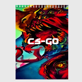 Скетчбук с принтом CS GO-Hyper beast в городе Новоалтайск, 100% бумага
 | 48 листов, плотность листов — 100 г/м2, плотность картонной обложки — 250 г/м2. Листы скреплены сверху удобной пружинной спиралью | hyper beast | кс го | скоростной зверь