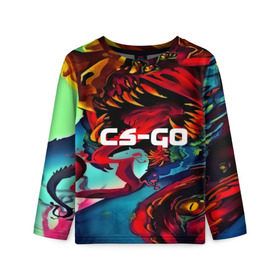 Детский лонгслив 3D с принтом CS GO-Hyper beast в городе Новоалтайск, 100% полиэстер | длинные рукава, круглый вырез горловины, полуприлегающий силуэт
 | hyper beast | кс го | скоростной зверь