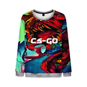 Мужской свитшот 3D с принтом CS GO-Hyper beast в городе Новоалтайск, 100% полиэстер с мягким внутренним слоем | круглый вырез горловины, мягкая резинка на манжетах и поясе, свободная посадка по фигуре | Тематика изображения на принте: hyper beast | кс го | скоростной зверь