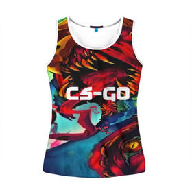 Женская майка 3D с принтом CS GO-Hyper beast в городе Новоалтайск, 100% полиэстер | круглая горловина, прямой силуэт, длина до линии бедра | hyper beast | кс го | скоростной зверь