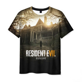 Мужская футболка 3D с принтом Resident Evil в городе Новоалтайск, 100% полиэфир | прямой крой, круглый вырез горловины, длина до линии бедер | horror | jovovich | milla | zombie | вирус | зло | зомби | йовович | милла | обитель | ужас