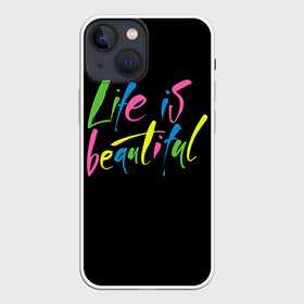 Чехол для iPhone 13 mini с принтом Жизнь прекрасна в городе Новоалтайск,  |  | life is beautiful | светящиеся | флуоресцентный | флюр | флюровый