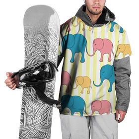 Накидка на куртку 3D с принтом Слоники в городе Новоалтайск, 100% полиэстер |  | elephant | hipster | индия | йога | слон | хипстер