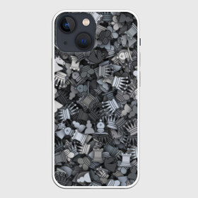 Чехол для iPhone 13 mini с принтом Шахматный камуфляж в городе Новоалтайск,  |  | игры | конь | королева | король | ладья пешка | милитари | настолки | настольные | слон | ферзь | фигуры | шахматы