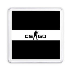 Магнит 55*55 с принтом CS GO черно-белый в городе Новоалтайск, Пластик | Размер: 65*65 мм; Размер печати: 55*55 мм | Тематика изображения на принте: cs go | контер страйк | контра