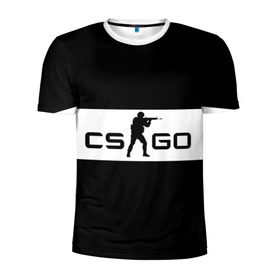 Мужская футболка 3D спортивная с принтом CS GO черно-белый в городе Новоалтайск, 100% полиэстер с улучшенными характеристиками | приталенный силуэт, круглая горловина, широкие плечи, сужается к линии бедра | cs go | контер страйк | контра
