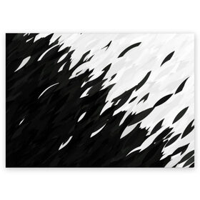 Поздравительная открытка с принтом Black & white в городе Новоалтайск, 100% бумага | плотность бумаги 280 г/м2, матовая, на обратной стороне линовка и место для марки
 | black | white | белый | переход | черный