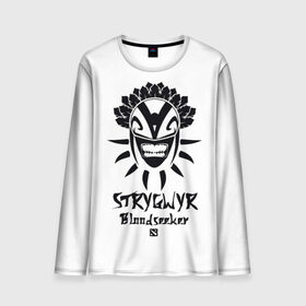 Мужской лонгслив 3D с принтом STRYGWYR в городе Новоалтайск, 100% полиэстер | длинные рукава, круглый вырез горловины, полуприлегающий силуэт | bloodseeker | dota 2 | strygwyr | арт | дота 2 | игры | клинки | парень | прикольные | черно белые