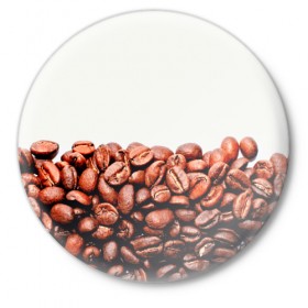 Значок с принтом coffee в городе Новоалтайск,  металл | круглая форма, металлическая застежка в виде булавки | 3d | beans | coffee | еда | зерна | кофе | напиток | природа | текстуры