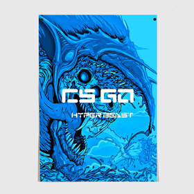 Постер с принтом CS GO:Hyper beast(cold style) в городе Новоалтайск, 100% бумага
 | бумага, плотность 150 мг. Матовая, но за счет высокого коэффициента гладкости имеет небольшой блеск и дает на свету блики, но в отличии от глянцевой бумаги не покрыта лаком | hyper beast | кс го | скоростной зверь