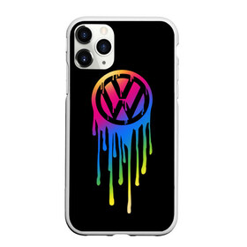 Чехол для iPhone 11 Pro Max матовый с принтом Volkswagen в городе Новоалтайск, Силикон |  | brand | bright | car | color | drops | flow | germany | logo | rainbow | sign | spectrum | volkswagen | автомобиль | германия | знак | капли | логотип | марка | радуга | спектр | течет | цвет | яркий