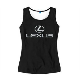 Женская майка 3D с принтом lexus в городе Новоалтайск, 100% полиэстер | круглая горловина, прямой силуэт, длина до линии бедра | brand | car | japan | lexus | logo | toyota motor | автомобиль | лексус | логотип | марка | япония
