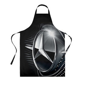 Фартук 3D с принтом Mercedes-Benz в городе Новоалтайск, 100% полиэстер | общий размер — 65 х 85 см, ширина нагрудника — 26 см, горловина — 53 см, длина завязок — 54 см, общий обхват в поясе — 173 см. Принт на завязках и на горловине наносится с двух сторон, на основной части фартука — только с внешней стороны | car | germany | logo | make | mercedes benz | автомобиль | германия | логотип | марка | мерседес бенц
