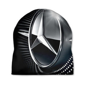 Шапка 3D с принтом Mercedes-Benz в городе Новоалтайск, 100% полиэстер | универсальный размер, печать по всей поверхности изделия | Тематика изображения на принте: car | germany | logo | make | mercedes benz | автомобиль | германия | логотип | марка | мерседес бенц