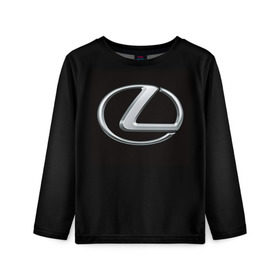 Детский лонгслив 3D с принтом Lexus в городе Новоалтайск, 100% полиэстер | длинные рукава, круглый вырез горловины, полуприлегающий силуэт
 | brand | car | japan | lexus | logo | toyota motor | автомобиль | лексус | логотип | марка | япония