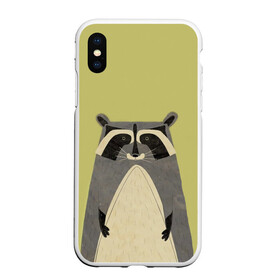 Чехол для iPhone XS Max матовый с принтом Енот в городе Новоалтайск, Силикон | Область печати: задняя сторона чехла, без боковых панелей | raccoon | енот