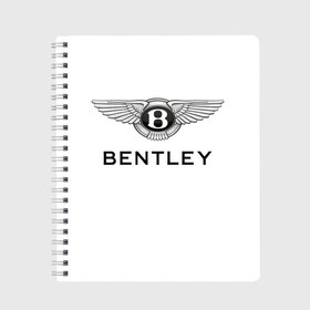 Тетрадь с принтом Bentley в городе Новоалтайск, 100% бумага | 48 листов, плотность листов — 60 г/м2, плотность картонной обложки — 250 г/м2. Листы скреплены сбоку удобной пружинной спиралью. Уголки страниц и обложки скругленные. Цвет линий — светло-серый
 | Тематика изображения на принте: bentley | brand | britain | car | elite | expensive | limited | logo | mtorz | автомобиль | британия | бэнтли | дорогой | лимитед | логотип | марка | мторз | элитный