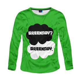 Женский лонгслив 3D с принтом Green day в городе Новоалтайск, 100% полиэстер | длинные рукава, круглый вырез горловины, полуприлегающий силуэт | green day | грин дей | зеленый день