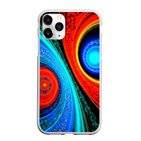 Чехол для iPhone 11 Pro матовый с принтом Двойной фрактал в городе Новоалтайск, Силикон |  | абстракция | цветные | яркие