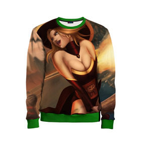 Детский свитшот 3D с принтом Lina / Dota 2 / Лина в городе Новоалтайск, 100% полиэстер | свободная посадка, прямой крой, мягкая тканевая резинка на рукавах и понизу свитшота | axe | major | phantom | акс | жук | игра | керри | персонаж | планета | рики | рикки | сикер | синий | фантомка