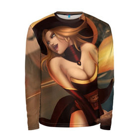 Мужской лонгслив 3D с принтом Lina / Dota 2 / Лина в городе Новоалтайск, 100% полиэстер | длинные рукава, круглый вырез горловины, полуприлегающий силуэт | axe | major | phantom | акс | жук | игра | керри | персонаж | планета | рики | рикки | сикер | синий | фантомка